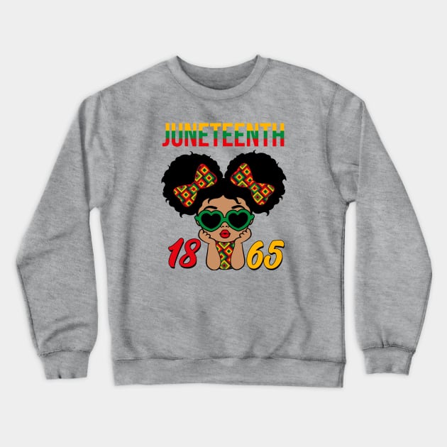 1865 Juneteenth, Black History, Freedom Crewneck Sweatshirt by UrbanLifeApparel